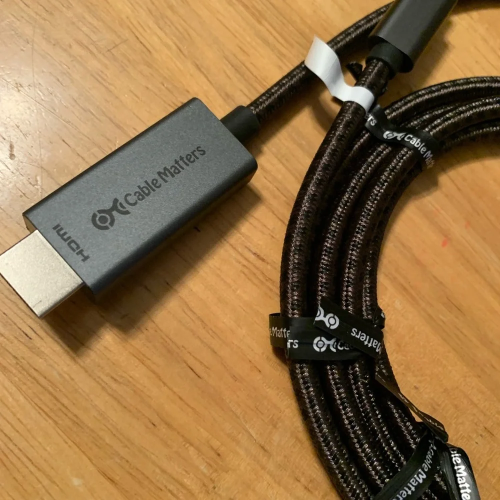 Cable Matters 48Gbps 8K Unidirectional USB C to HDMI 2.1 Cable for macOS